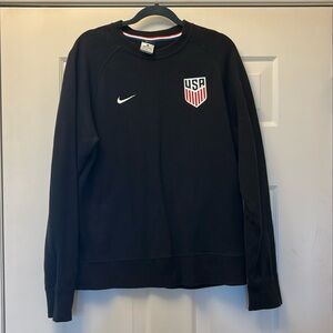 US National Team Nike Authentic Long Sleeve Crew Neck Sweater - Black